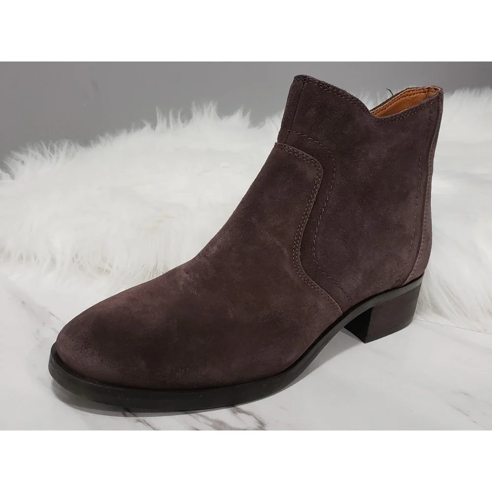 NEW NO BOX SIZE 8 Lucky Brand Pattrik Bootie suede ankle boots chocolate brown